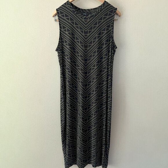 Apt. 9 Dresses & Skirts - Army Green and Black Sleeveless Midi Body Con Dress Size L Grunge Western